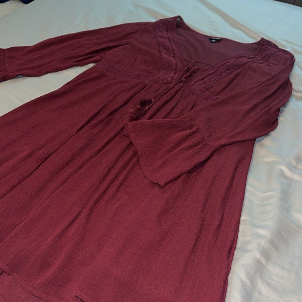 Torrid lace up gauze mini dress- size 00/10